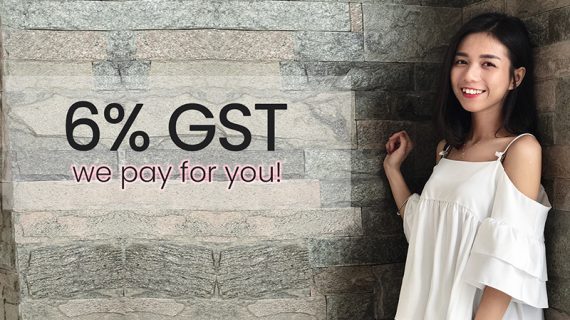 6% GST, We Pay For You